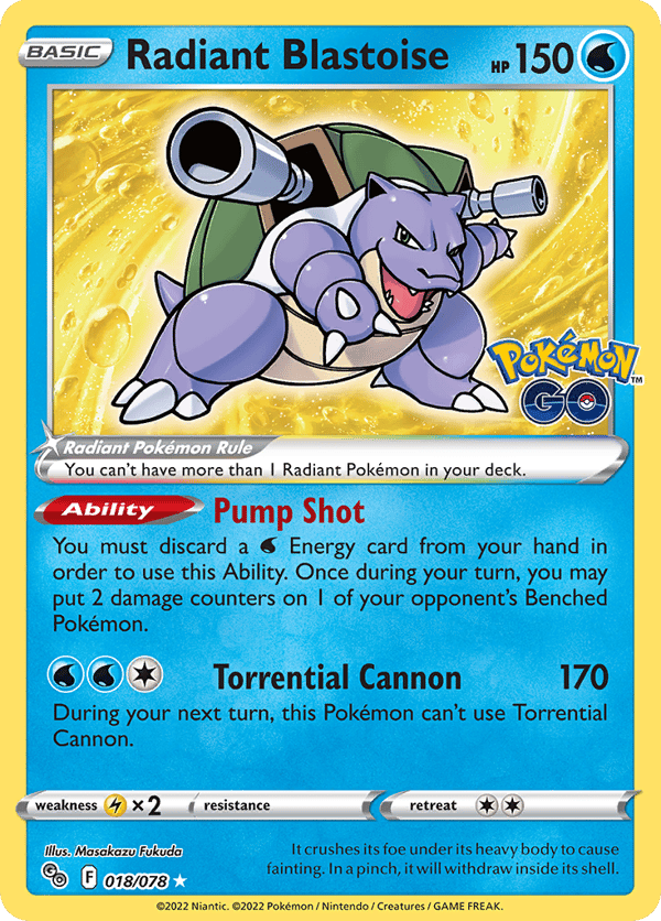Radiant Blastoise – Radiant Rare – Pokémon GO