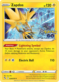 Zapdos – Rare Holo – Pokémon GO