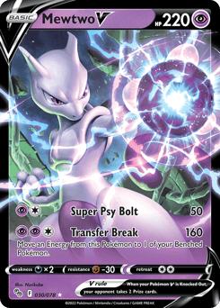 Mewtwo V – Rare Holo V – Pokémon GO