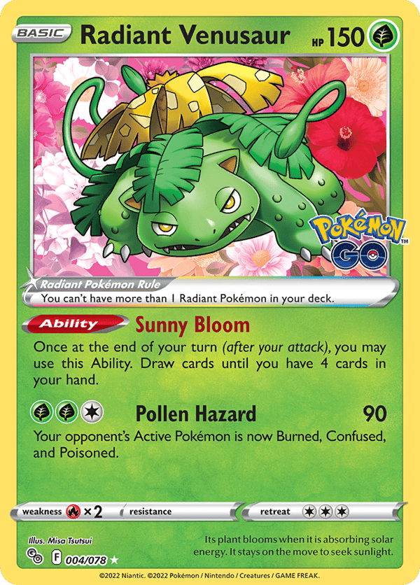 Radiant Venusaur – Radiant Rare – Pokémon GO