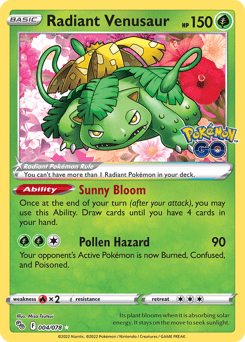 Radiant Venusaur – Radiant Rare – Pokémon GO