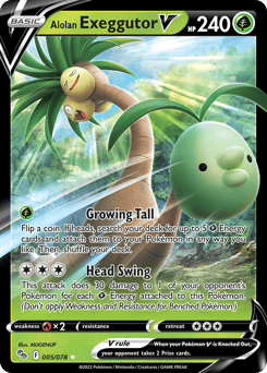 Alolan Exeggutor V – Rare Holo V