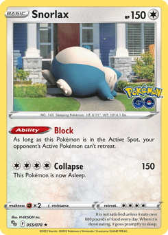 Snorlax – Rare Holo – Pokémon GO