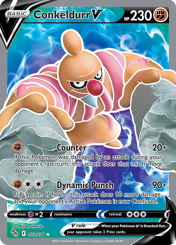 Conkeldurr V – Rare Ultra – Pokémon GO