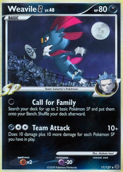 Weavile G – Rare Holo – Platinum