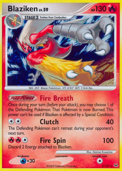 Blaziken – Rare Holo – Platinum