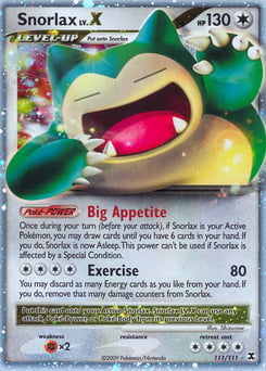 Snorlax LV.X – Rare Holo LV.X – Rising Rivals