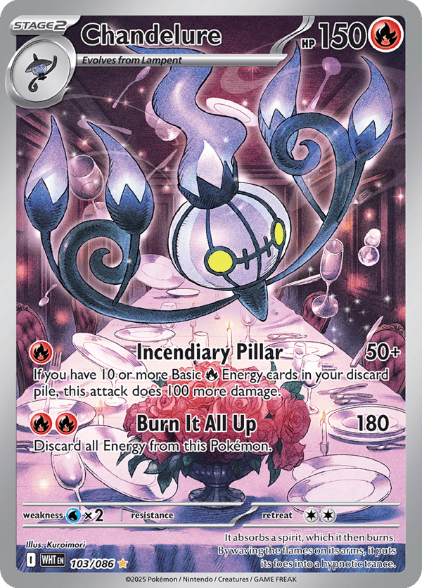Chandelure – Illustration Rare – White Flare