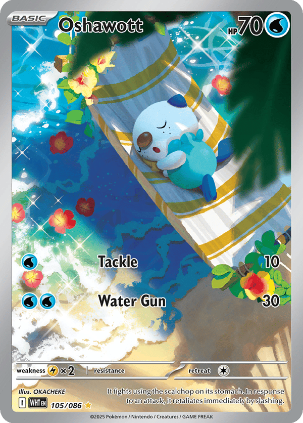 Oshawott – Illustration Rare – White Flare