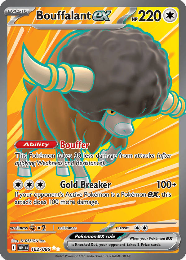 Bouffalant ex – Ultra Rare – White Flare