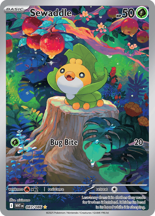 Sewaddle – Illustration Rare – White Flare