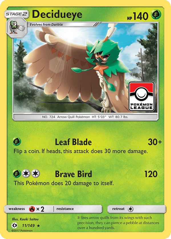Decidueye – Rare – Sun & Moon