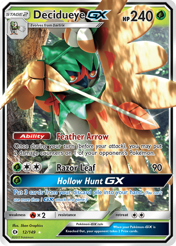 Decidueye-GX – Rare Holo GX – Sun & Moon