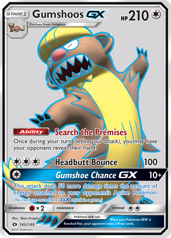 Gumshoos-GX – Rare Ultra – Sun & Moon