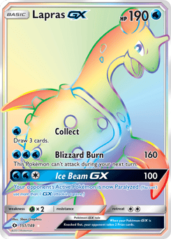 Lapras-GX – Rare Rainbow – Sun & Moon