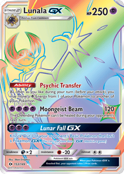 Lunala-GX – Rare Rainbow – Sun & Moon