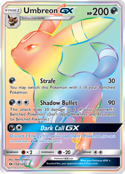Umbreon-GX – Rare Rainbow – Sun & Moon