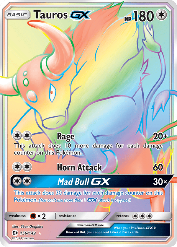 Tauros-GX – Rare Rainbow – Sun & Moon