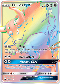 Tauros-GX – Rare Rainbow – Sun & Moon