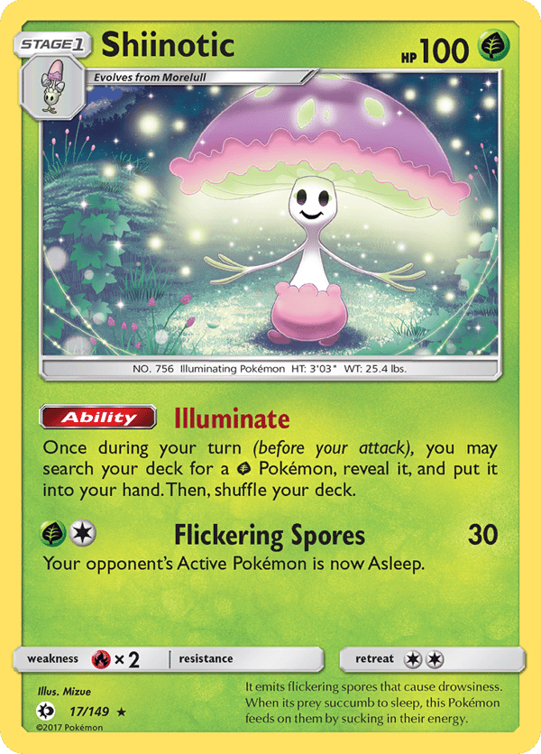 Shiinotic – Rare Holo – Sun & Moon