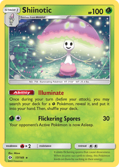 Shiinotic – Rare Holo – Sun & Moon