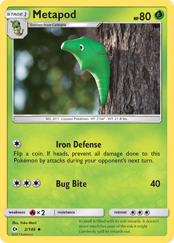 Metapod – Uncommon – Sun & Moon