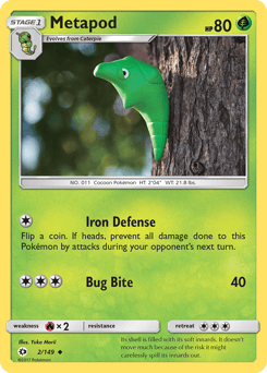 Metapod – Uncommon – Sun & Moon