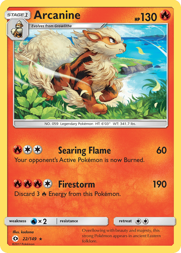 Arcanine – Rare Holo – Sun & Moon