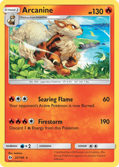 Arcanine – Rare Holo – Sun & Moon