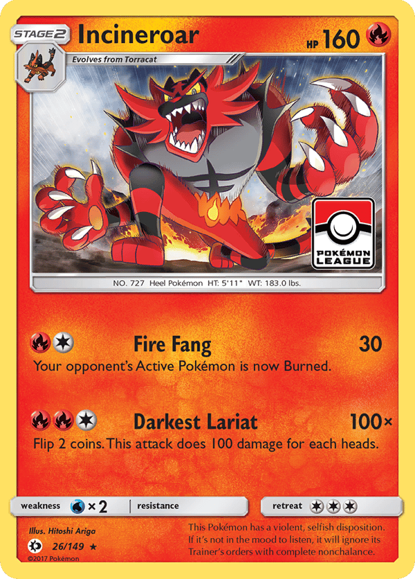 Incineroar – Rare – Sun & Moon