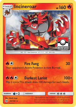 Incineroar – Rare – Sun & Moon