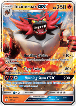Incineroar-GX – Rare Holo GX – Sun & Moon
