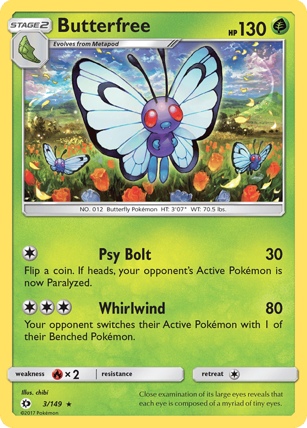 Butterfree – Rare – Sun & Moon
