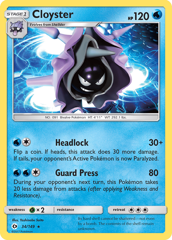 Cloyster – Rare – Sun & Moon