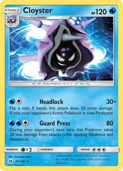 Cloyster – Rare – Sun & Moon