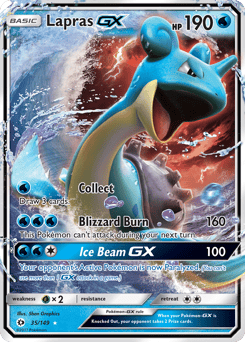 Lapras-GX – Rare Holo GX – Sun & Moon