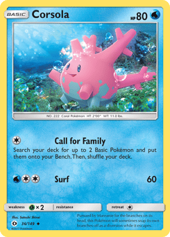 Corsola – Uncommon – Sun & Moon