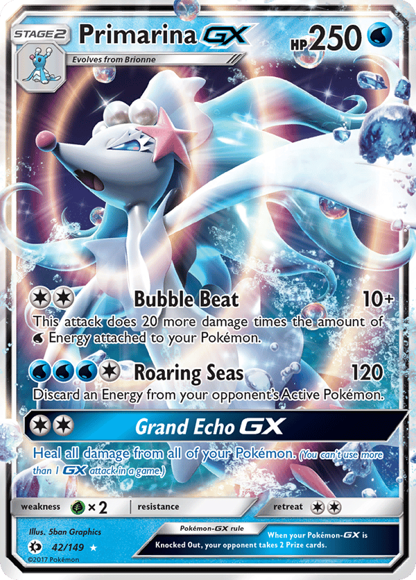 Primarina-GX – Rare Holo GX – Sun & Moon