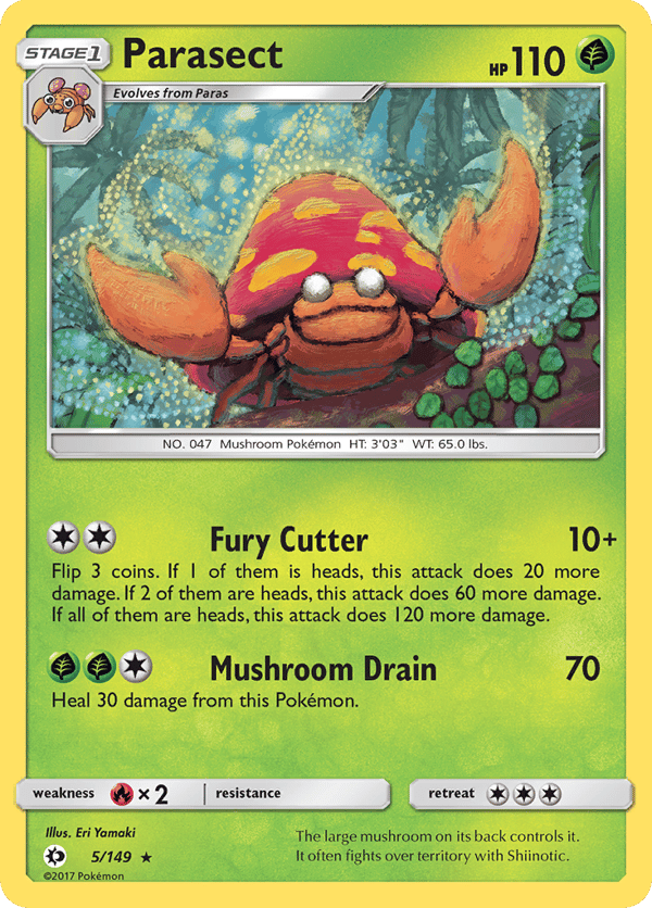 Parasect – Rare – Sun & Moon
