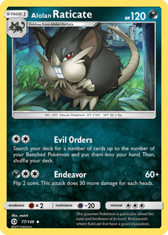Alolan Raticate – Uncommon – Sun & Moon