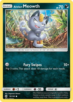 Alolan Meowth – Common – Sun & Moon
