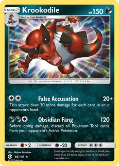 Krookodile – Rare Holo – Sun & Moon