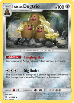 Alolan Dugtrio – Rare Holo – Sun & Moon