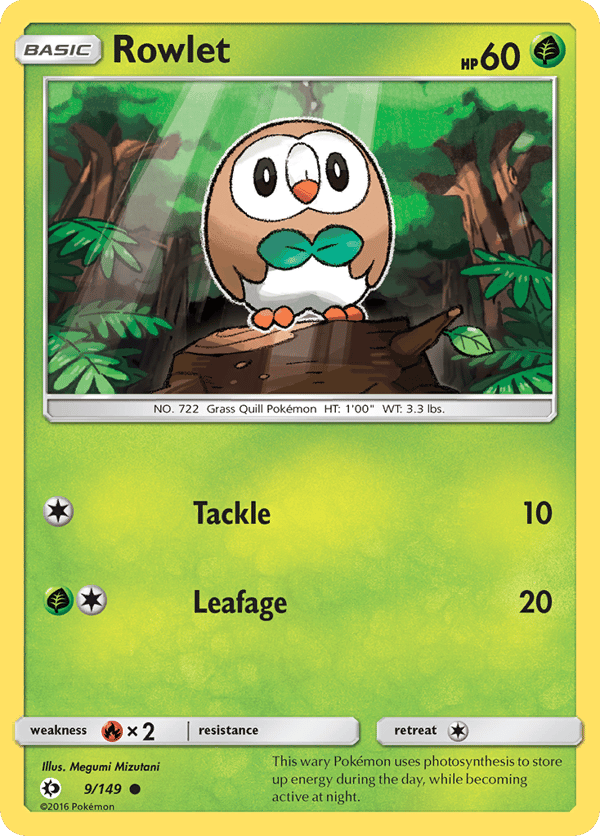 Rowlet – Common – Sun & Moon