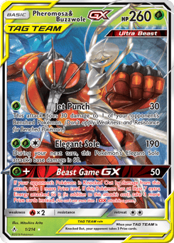Pheromosa & Buzzwole-GX – Rare Holo GX