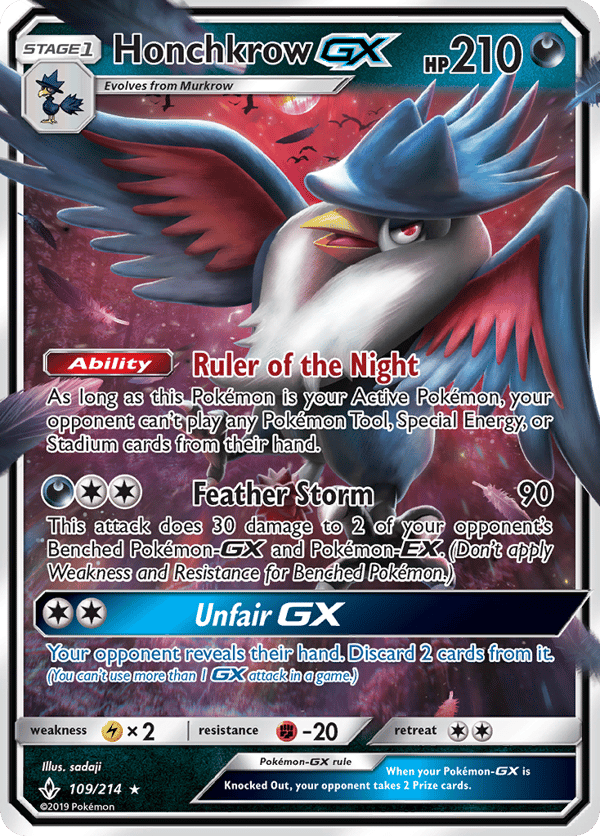 Honchkrow-GX – Rare Holo GX – Unbroken Bonds