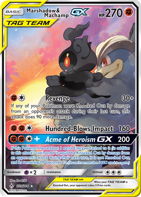 Marshadow & Machamp-GX – Rare Ultra – Unbroken Bonds