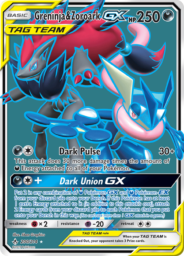 Greninja & Zoroark-GX – Rare Ultra – Unbroken Bonds
