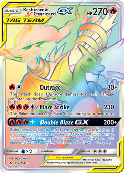 Reshiram & Charizard-GX – Rare Rainbow
