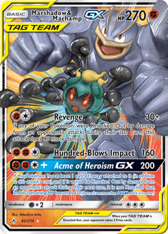 Marshadow & Machamp-GX – Rare Holo GX – Unbroken Bonds